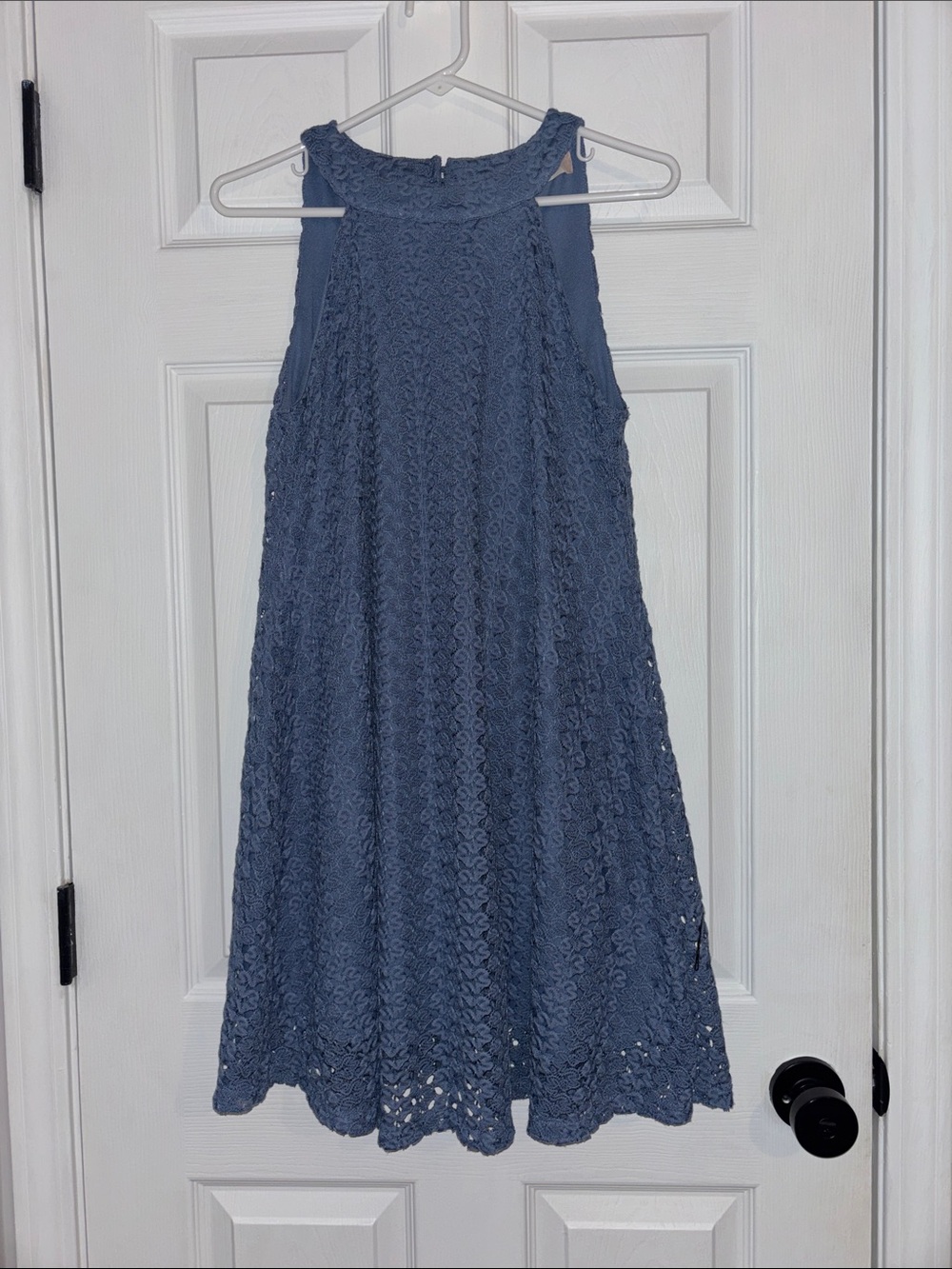 Altar’d State size S Blue Lace Sleeveless A-Line Dress